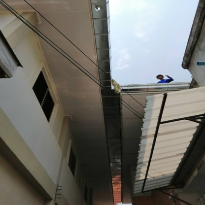 ติดตั้งรางน้ำฝนอาคาร อุบลราชธานี - รางน้ำฝนอุบล วาริน ช.อาร์ท